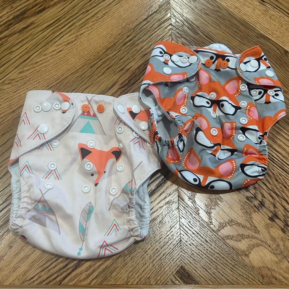 AlvaBaby Cloth Diaper Covers Lot–‎ Fox & Woodland Theme for baby